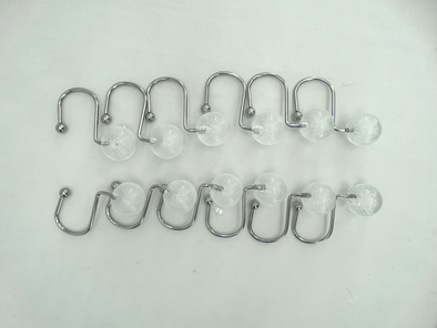 Aqua Collection Huntley 12 Shower Hooks (Chrome & Acrylic)
