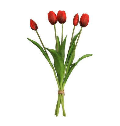 Baoyan Artificial 5pc Tulips Flowers