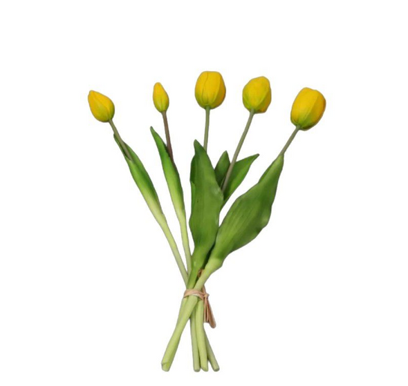 Baoyan Artificial 5pc Tulips Flowers