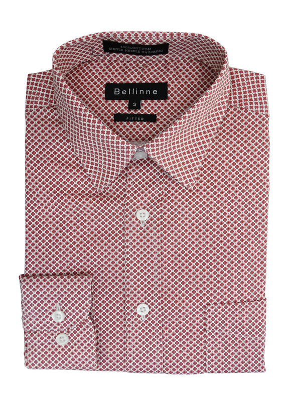 265-1450 Bellinne Printed L/S Men Shirt Multicolor Size S-XXXL