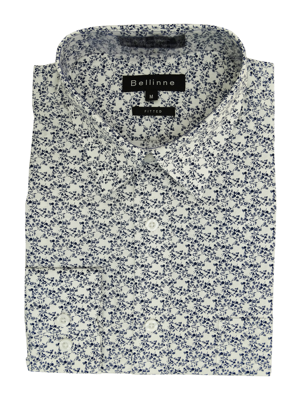 265-1450 Bellinne Printed L/S Men Shirt Multicolor Size S-XXXL