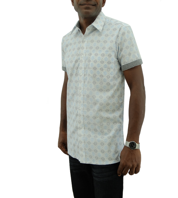 265-145 Bellinne S/Sleeve Men's Pattern Shirt S-XXXL