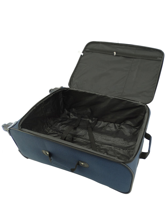 29" Tag, Large Checked Spinner Suitcase-Navy