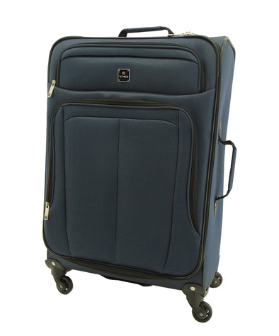 29" Tag, Large Checked Spinner Suitcase-Navy