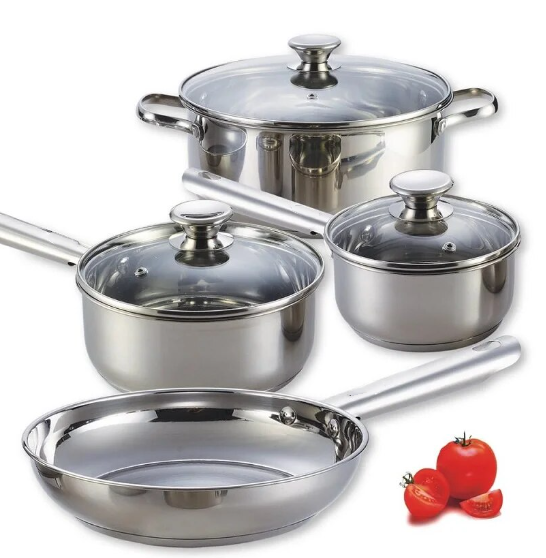 Euro Home 7pc Stainless Steel Cookware Set