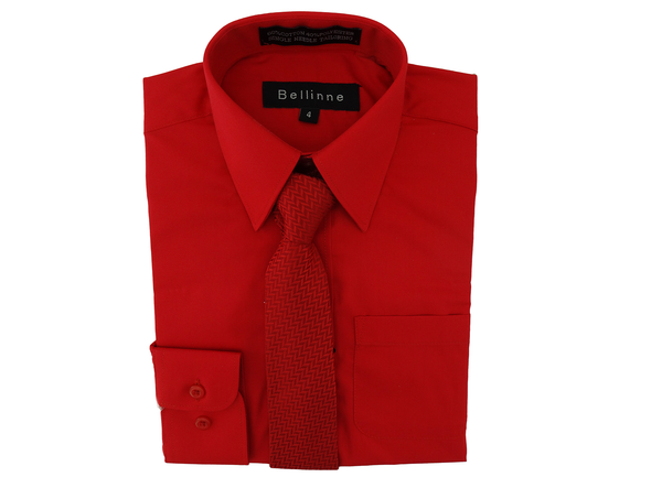 365-800, Bellinne - Boy's Shirt w/Tie (Size 2-7)