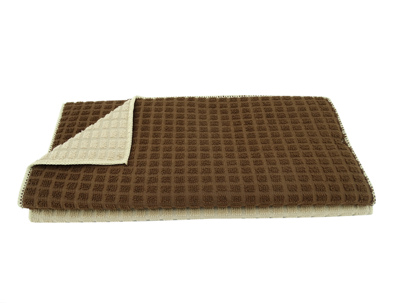 Kitchen Chief 2Pc Dish Drying Mat Set (15X20 IN Chocolate/Taupe)