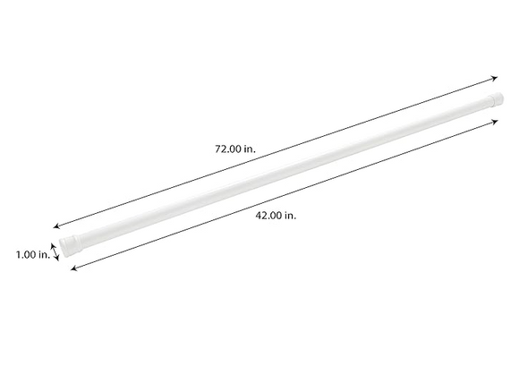 Popular Bath Nichole Shower Tension Rod (42X72 IN White)