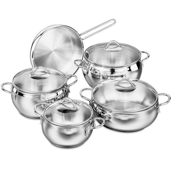 A1800, Tombik, 9Pc Stainless Steel Cookware set