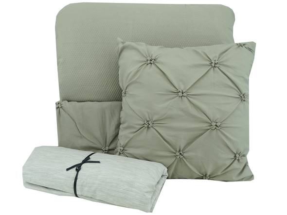 Ryderwood - 10Pc Queen Crinkle BIB Comforter Set - Bone