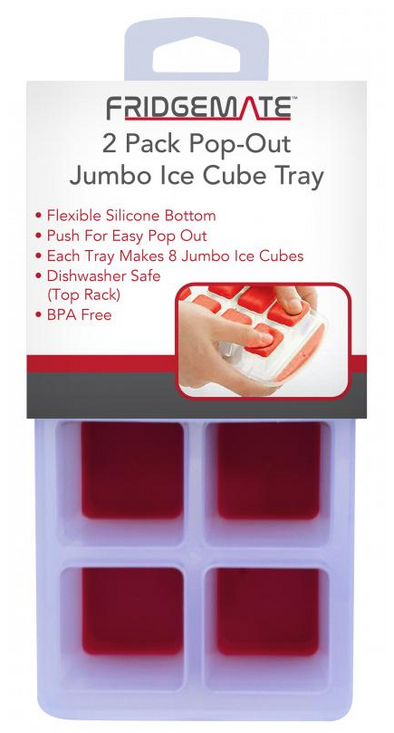 Fridgemate 2pk Pop Out Jumbo Ice Tray
