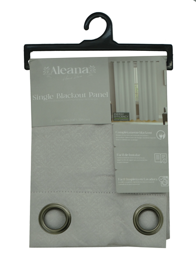 Aleana, Star Bear - Single Blackout Curtain - Light Grey