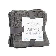 Aston Arden Zero Twist Cotton 6Pk Washcloths (12X12 IN)