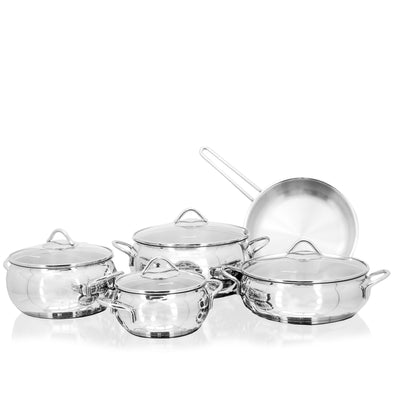 A1800, Tombik, 9Pc Stainless Steel Cookware set