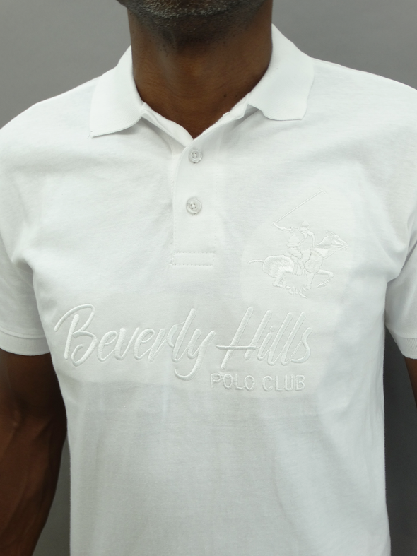 Beverly Hills - Men's S/S Polo - White (S-XL)
