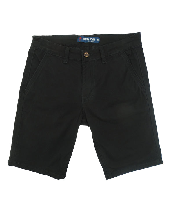 AB13242, Boy's British Denim, Bermuda Solid Stretch Shorts