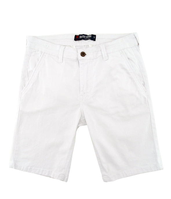 AB13242, Boy's British Denim, Bermuda Solid Stretch Shorts