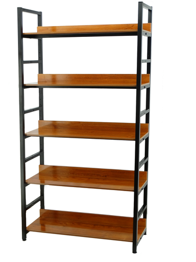 5 Tier 72" Multipurpose Metal & Wood Shelf
