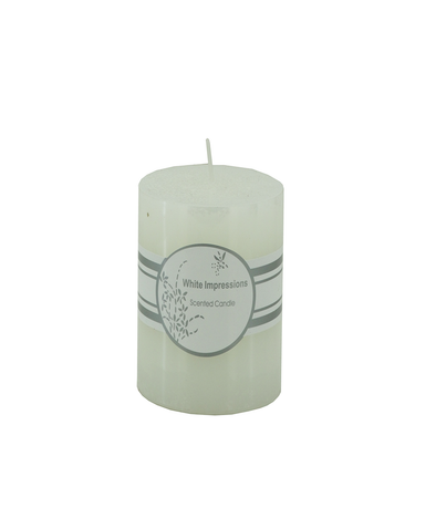 JS34R,White Impression Scented 4" Candle