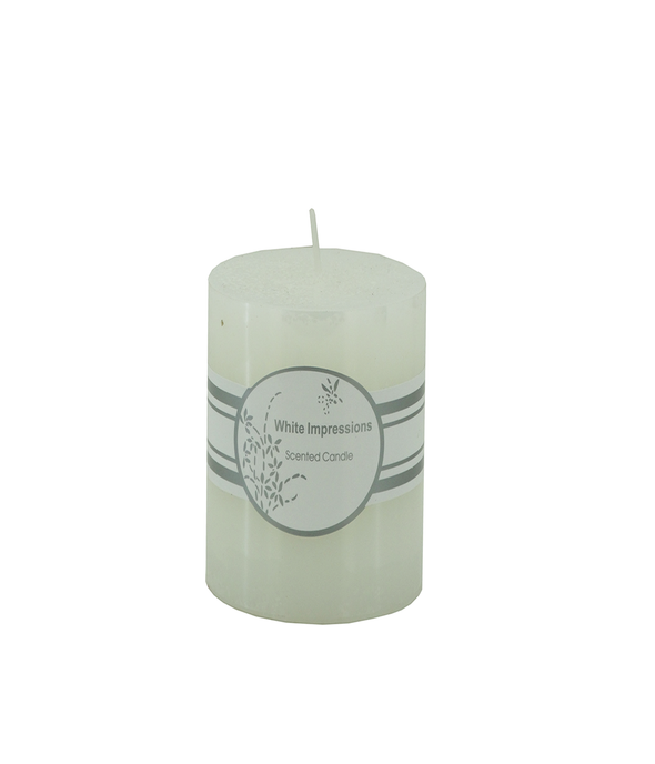 JS34R, White Impressions - 4" Scented Candle