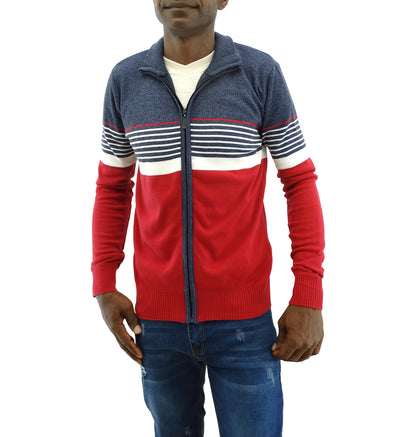 Men's Fascino, Long Sleeve Zip Front Cardigan Sweater