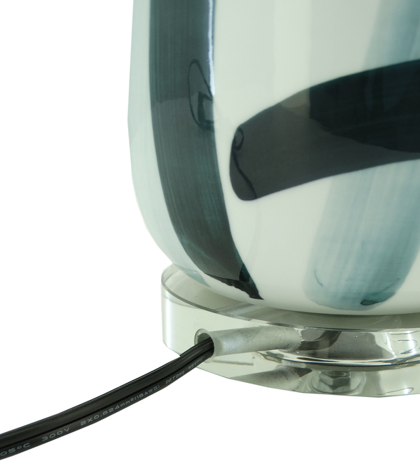 23" Ceramic & Acrylic Table Lamp