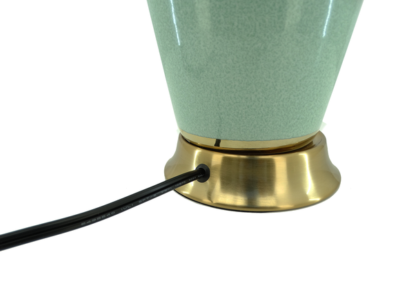 MK1738, 25" Ceramic & Metal Table Lamp