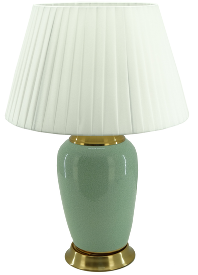 MK1738, 25" Ceramic & Metal Table Lamp