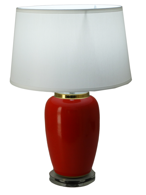 MK18161, 24" Ceramic & Acrylic Table Lamp