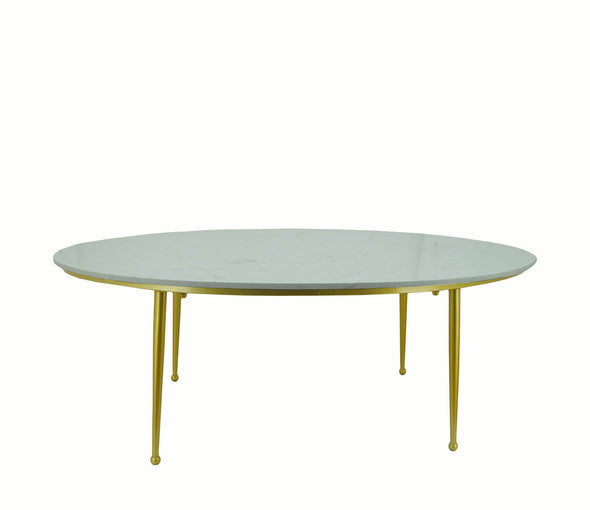 5502-3162, Faux Marble, Oval Center Table - Small