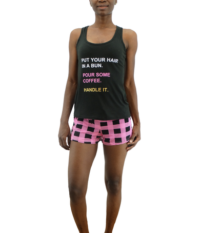 Emme Jordan Women's 2pc Tank & Shorts Pj Set  (S-XL)