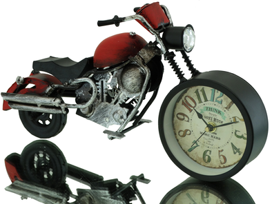 T1617, Antique Motorcycle Desk Clock