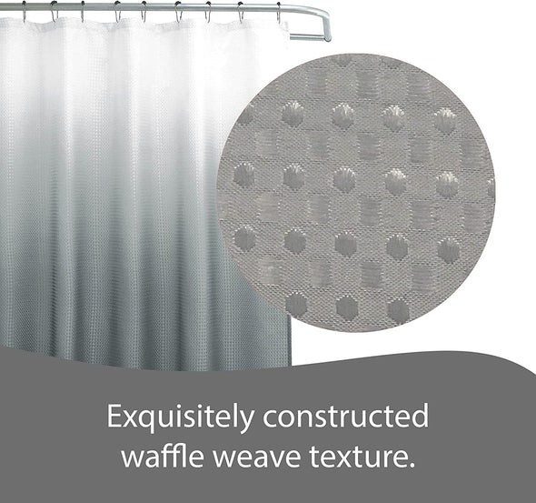 Signature Bath 13pc  Waffle Weave Shower Curtain Set 70X72