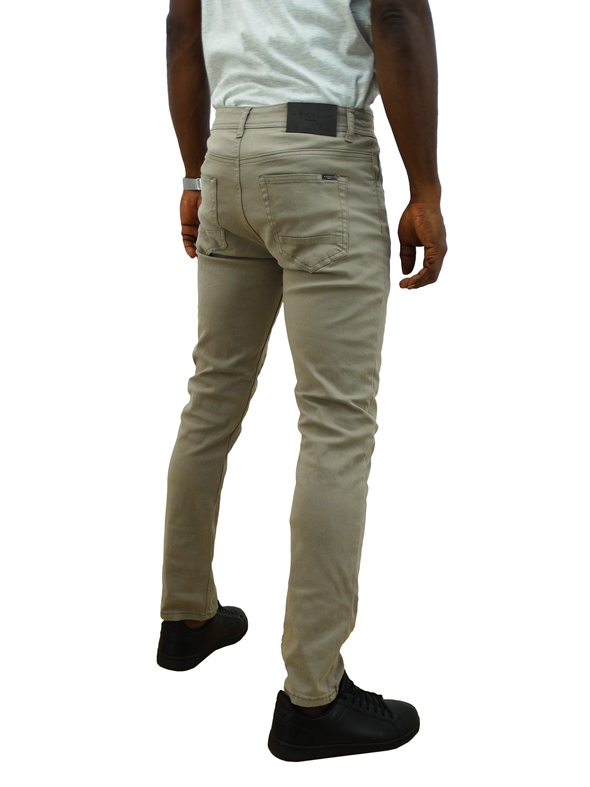 0015M222276, Men's Narrow Fit Stretch Jeans (Khaki)