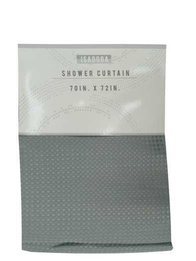 70479, Isadora Fabric Shower Curtain (Grey)
