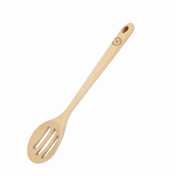 523-9136, Beech Wood Slotted Spoon