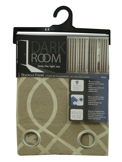 ARSPNL5590NW, Aries, Grommet Blackout Curtain 52*90 - Taupe