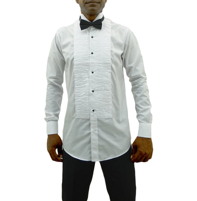 Men's White L/S Shirt W/Bowtie