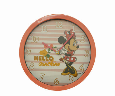 72887, 10" Round Minnie Mouse Wall Clock