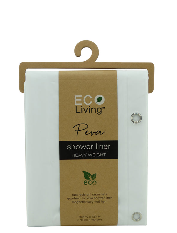 001839, Eco Living, Peva Shower Liner - White