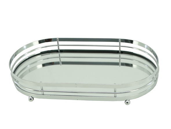 007480, Madora NY., Troy- Vanity Tray W Mirror (12x7") - Chrome