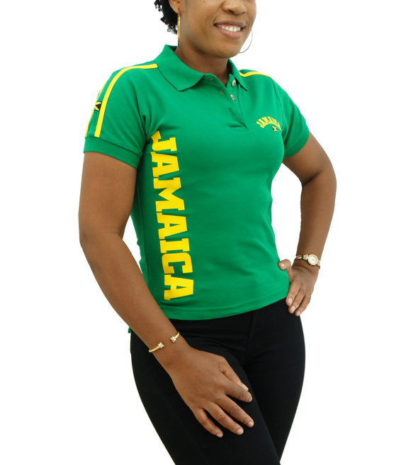 1247-009, Ladies Island Sport Jamaican Color Polo T-Shirt