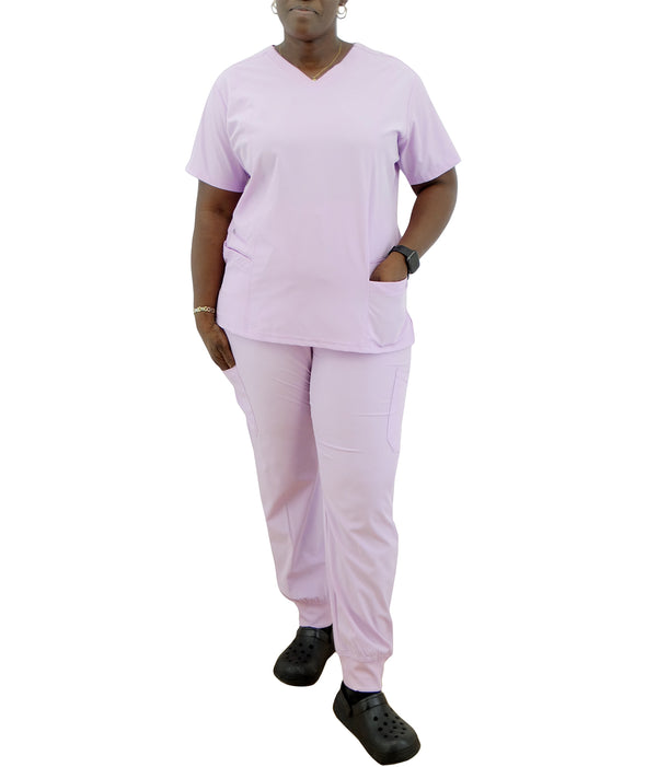 1384LILAC, Scrubaid, 2pc Jogger Pants Scrub Set-Lilac (S-2XL)