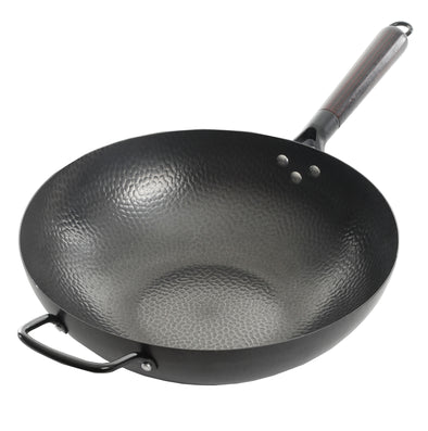 523-0764, Gibson Home, 13" Hammered Carbon Steel Wok