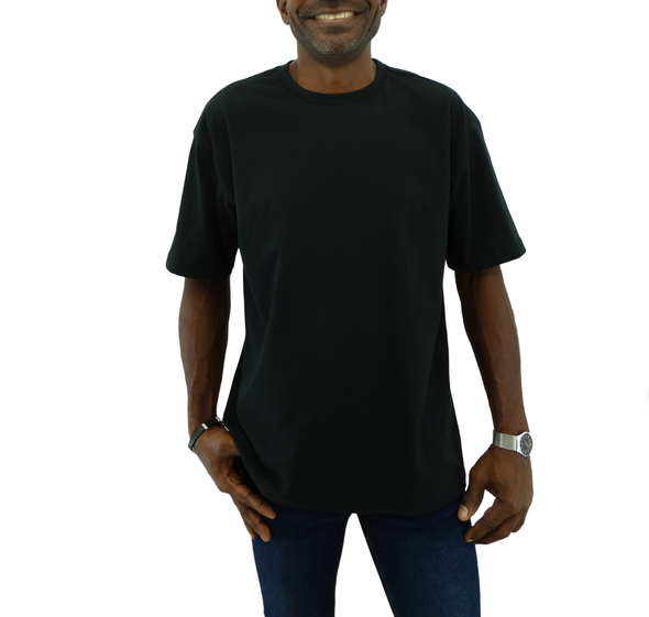GSL - Men's R/Neck S/S Oversized Fit T-Shirt - Black (S-XL)