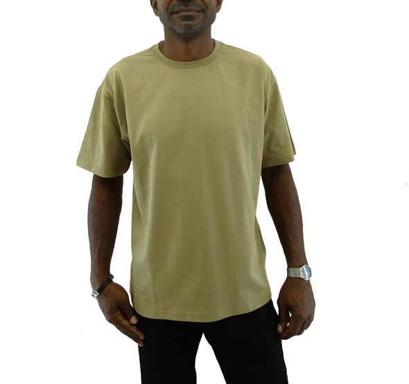 GSL - Men's R/Neck S/S Oversized Fit T-Shirt - Brown (S-XL)