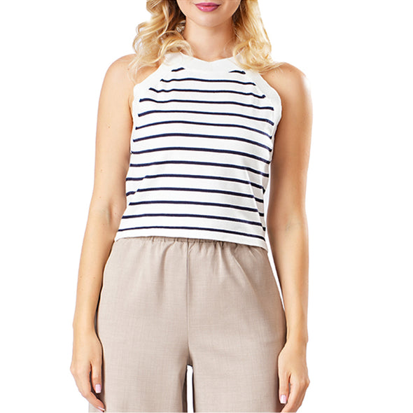 181402, Da Moda - Women's Sleeveless Crop Top (S-L)