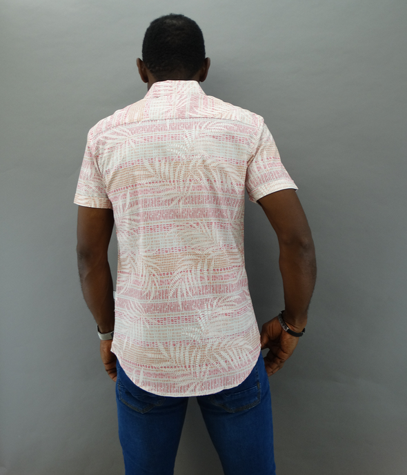 Jordache - Men's S/S Casual Shirt - Pink (S-XL)