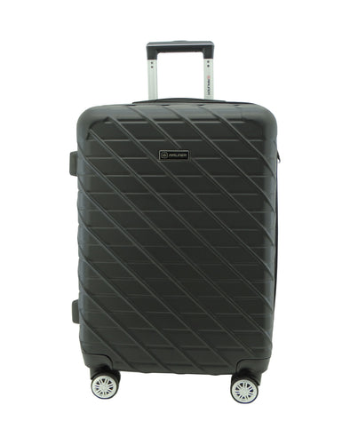 24" Airliner, Hardshell Medium Spinner Suitcase-Black