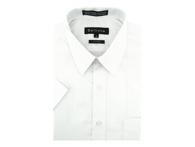 4001, Bellinne - Men's S/S White Shirt (S-3XL)